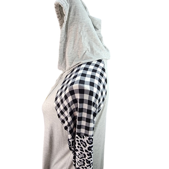 NWT CATO Hoodie Womens XS Gray Beaded Cross Faith Pullover Casual Religious NEW - Picture 7 of 15